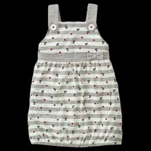 Gymboree tank top shirt tunic stripe gray white red navy anchor heart nautical 6